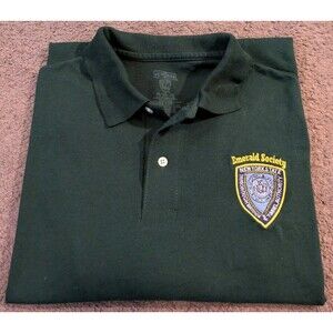 Jerzees MTA New York City Emerald Society Green Polo Shirt Men's XL